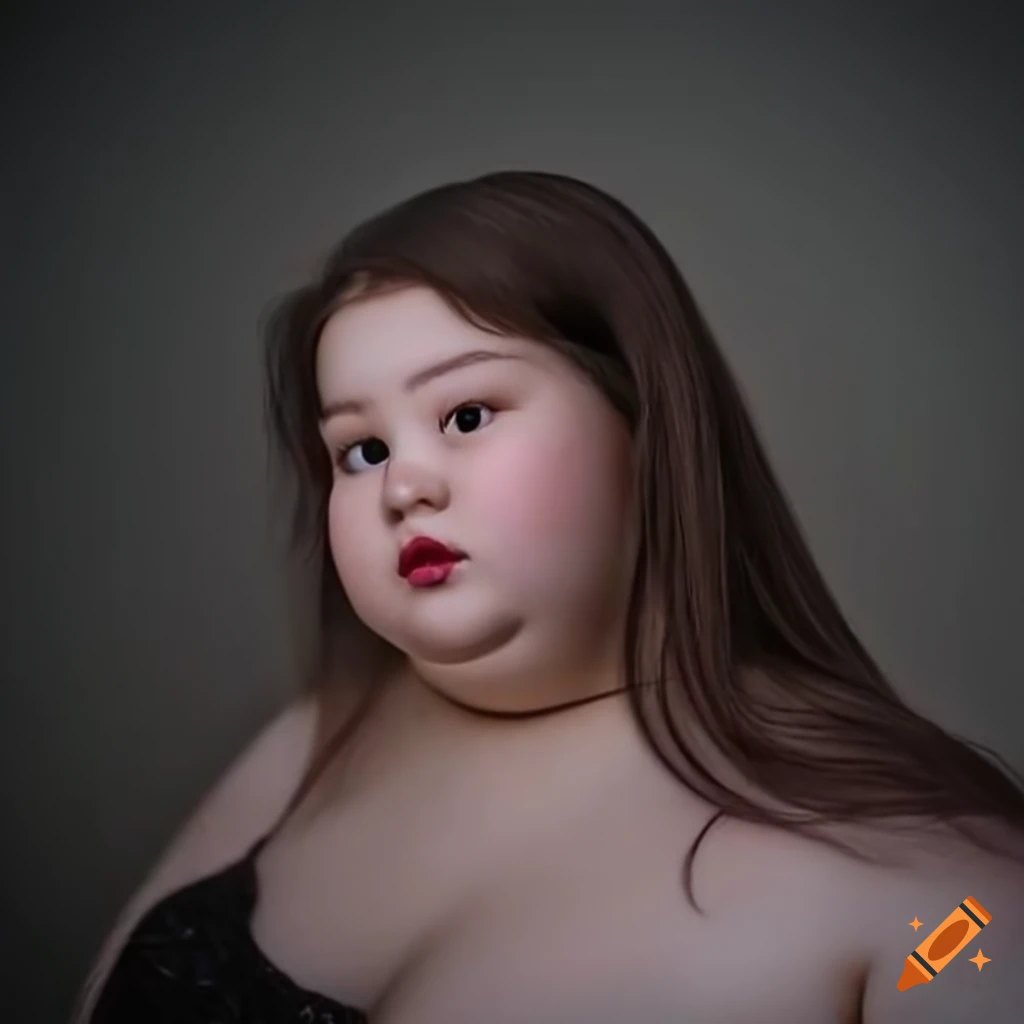 Bashful overweight girl