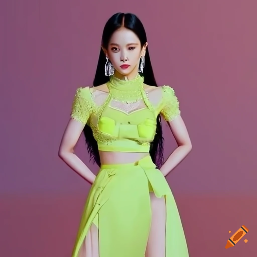 Blackpink Jisoo in a chartreuse MET Gala outfit on Craiyon Blackpink Jisoo in a chartreuse MET Gala outfit on Craiyon