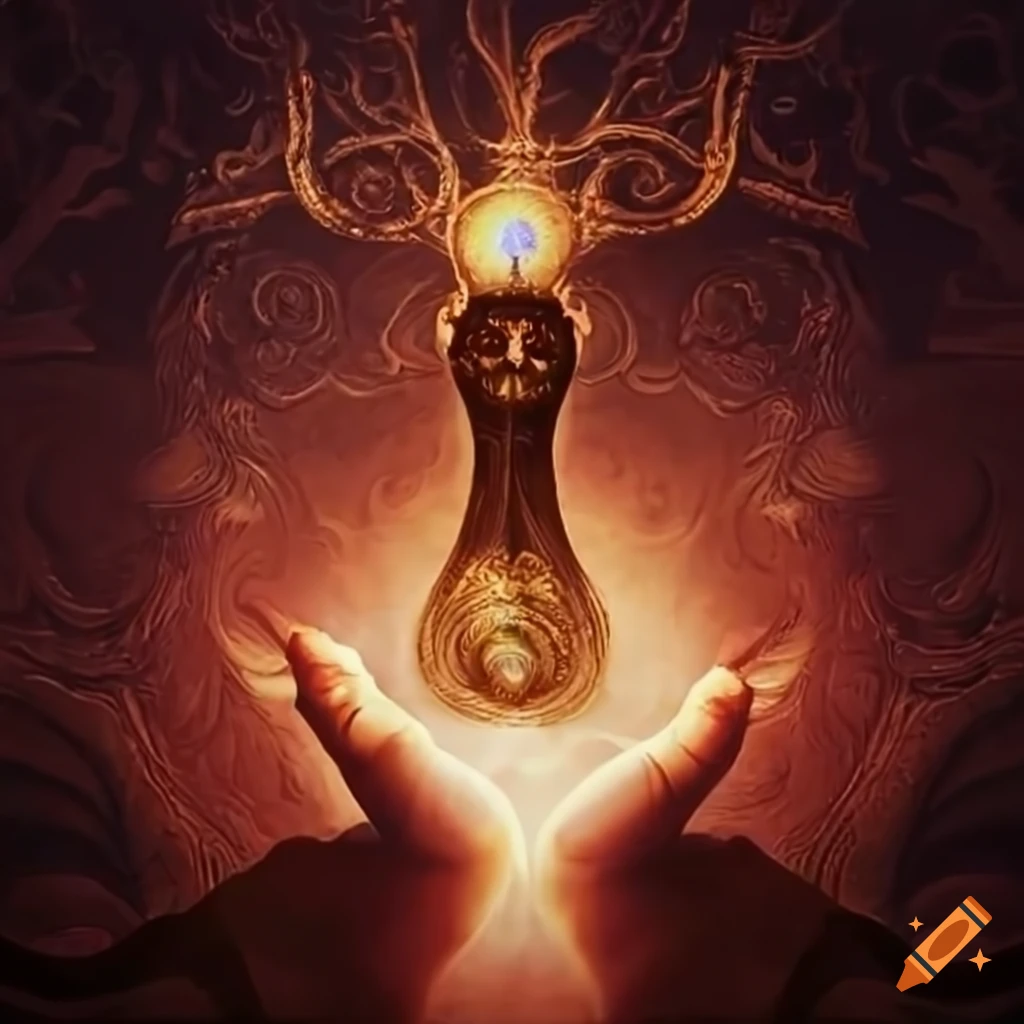 Magic ritual scene