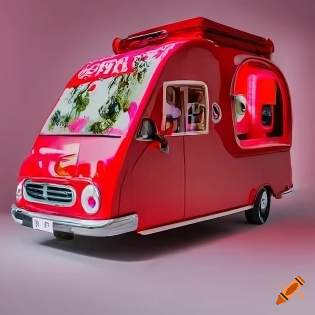 Vibrant red 'Pooch Pamper Pod' mobile grooming van