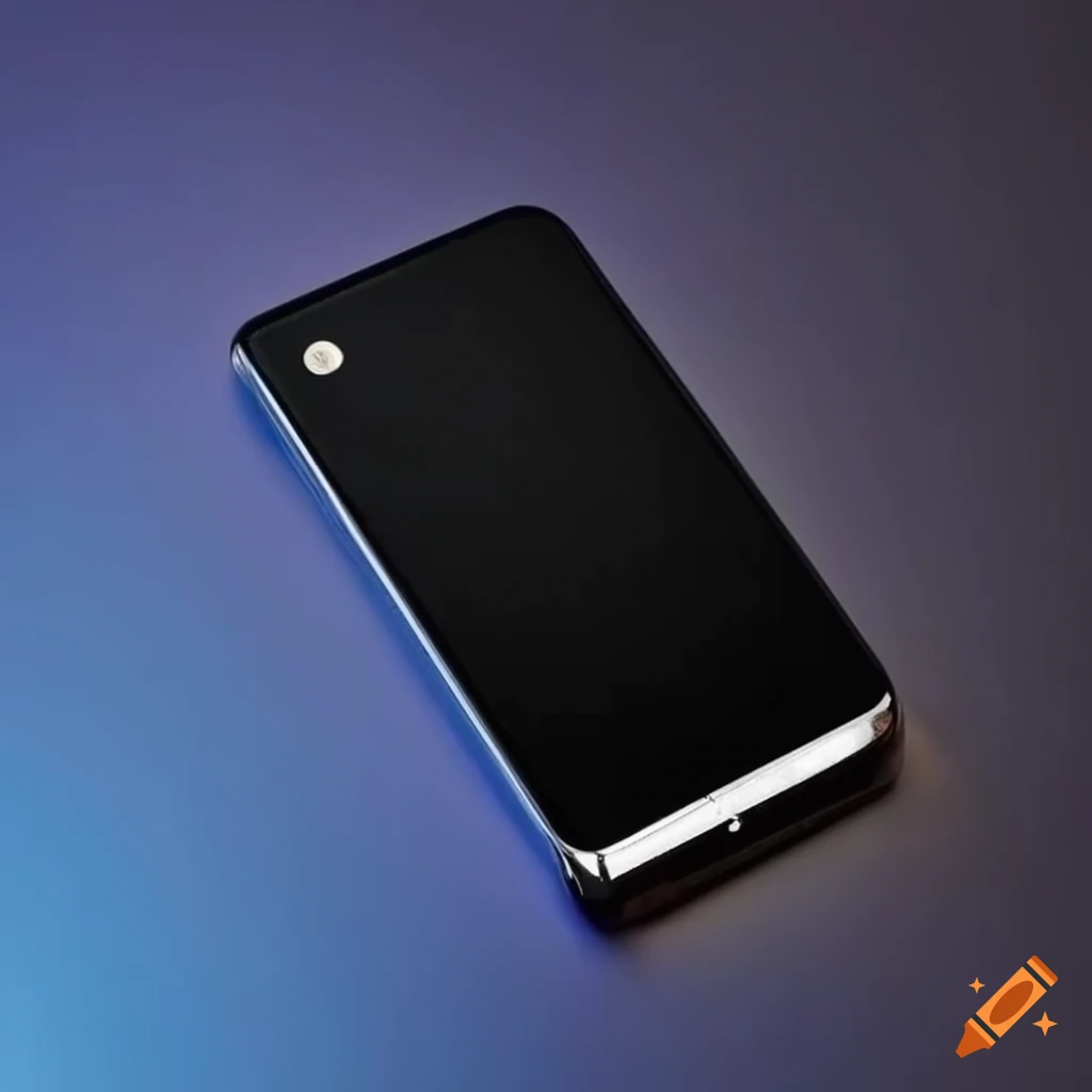 Retrofuturism German smartphone in black with chrome details