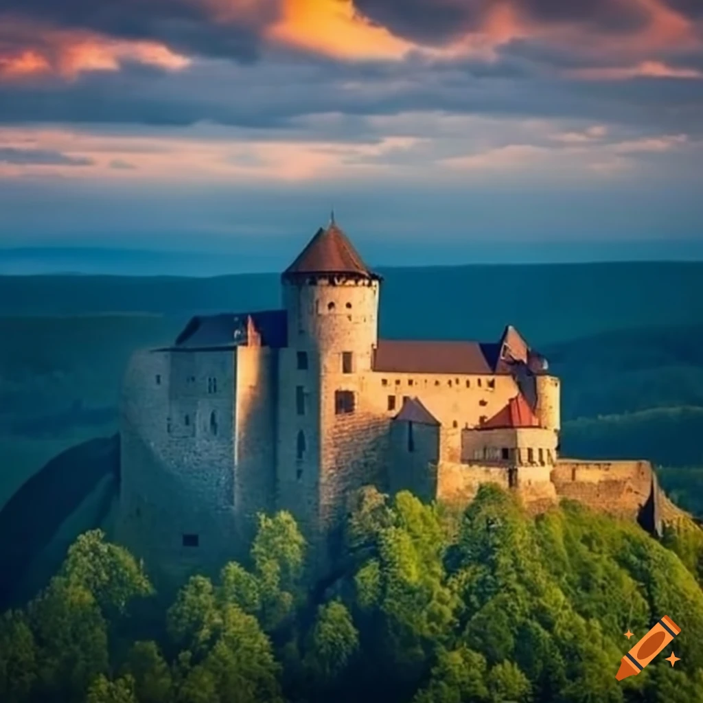 Castle Rabí in Czech Republic in a medieval setting