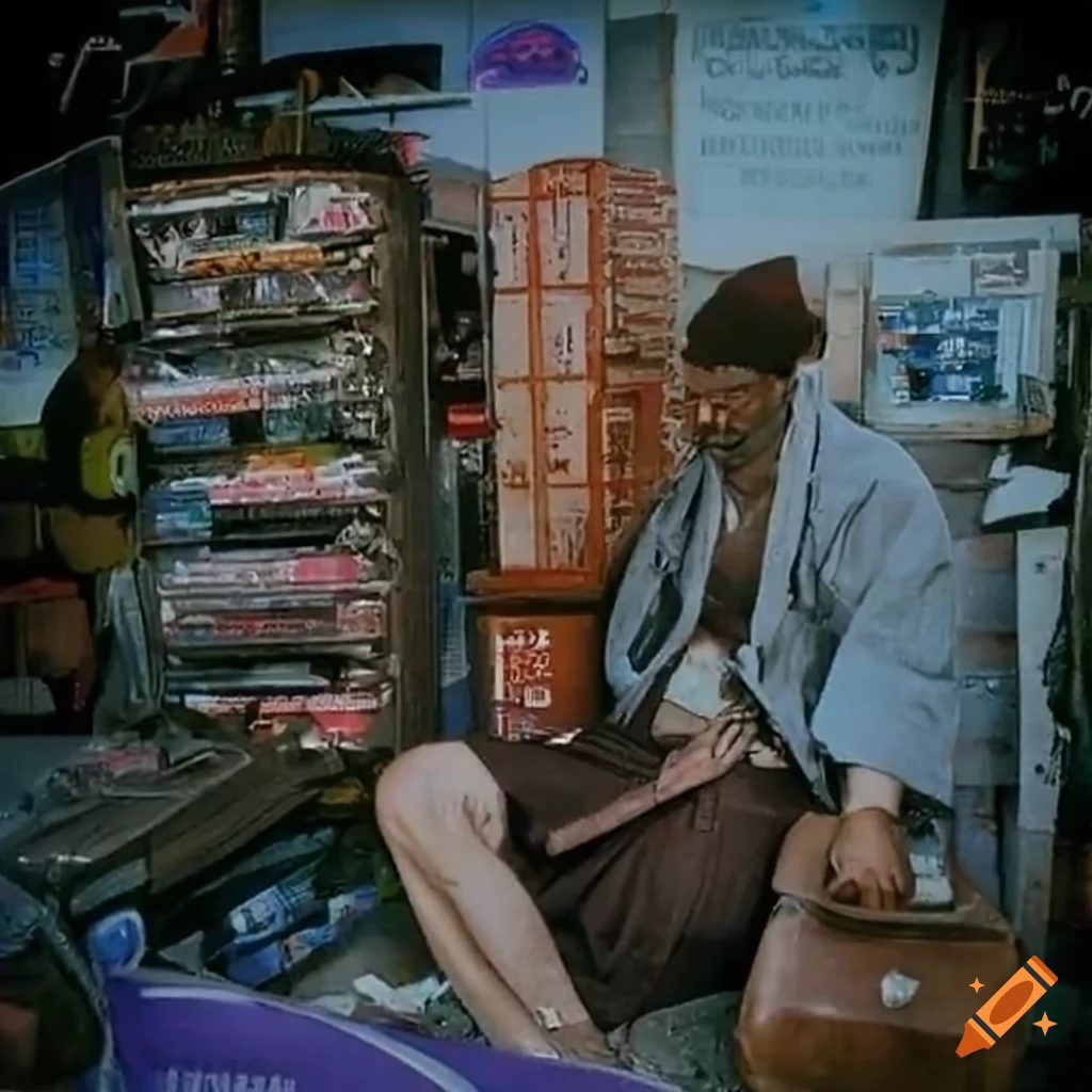 VHS footage of cyberpunk individuals in a dystopian setting