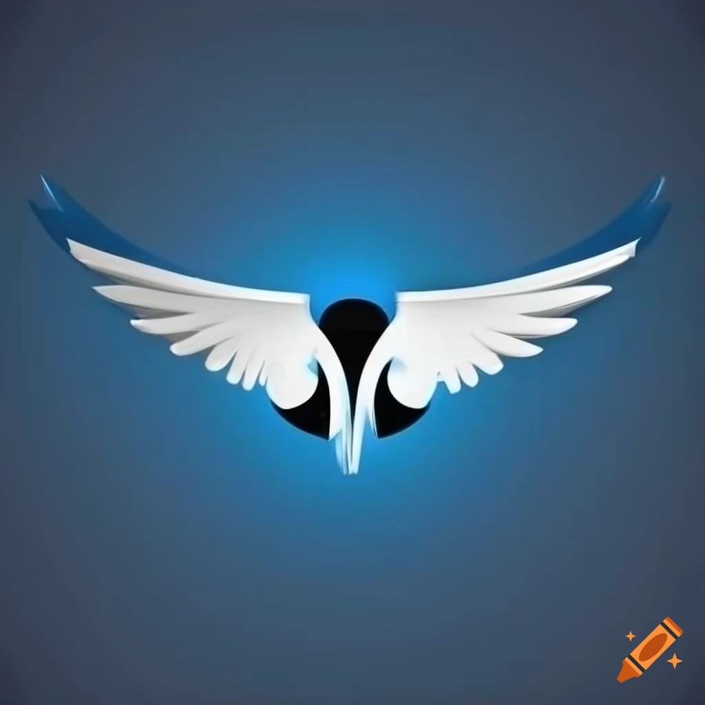 Modern corporate logo design in blue, white, and black colors