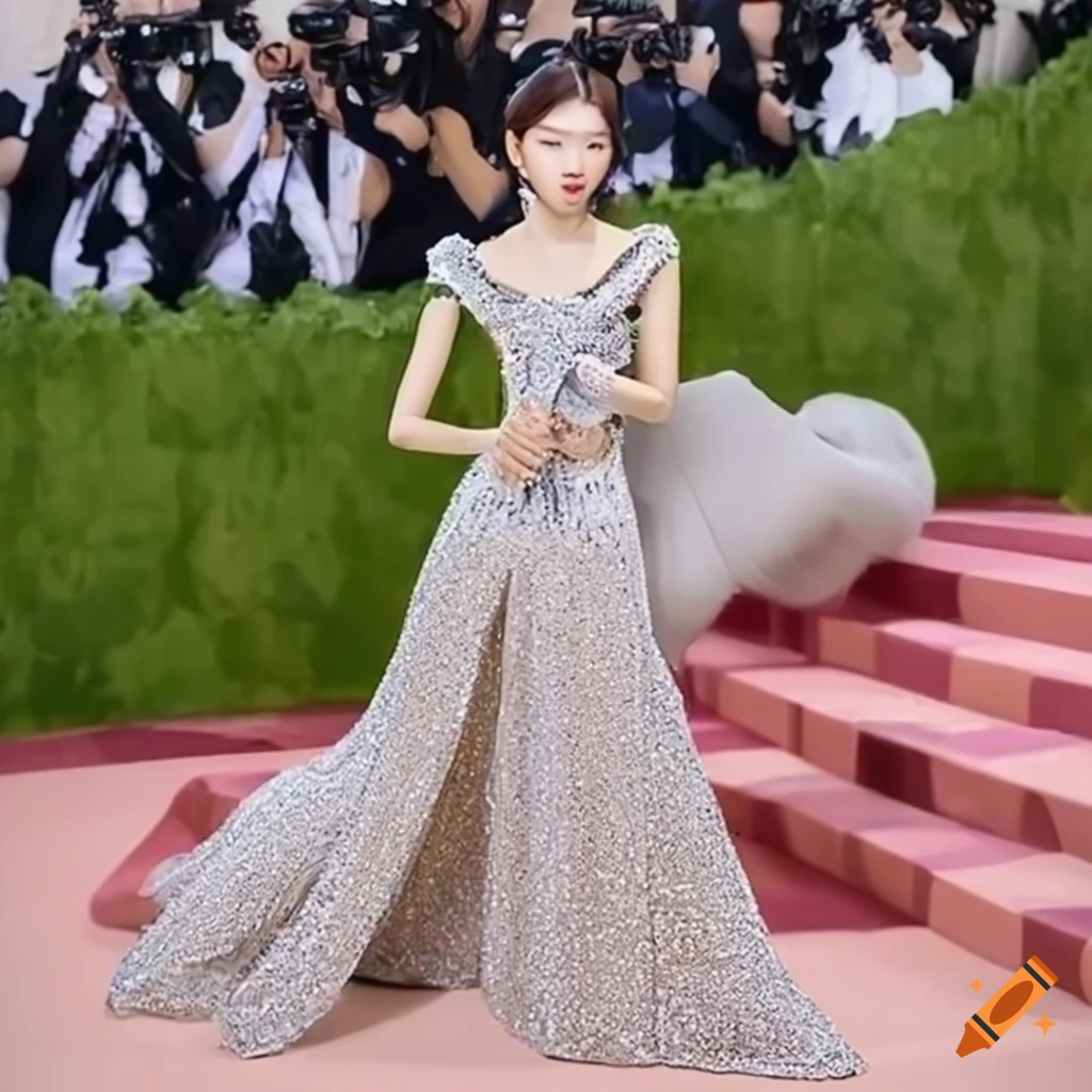 Wonyoung IVE in Met Gala outfit with Sustainability Revolution theme