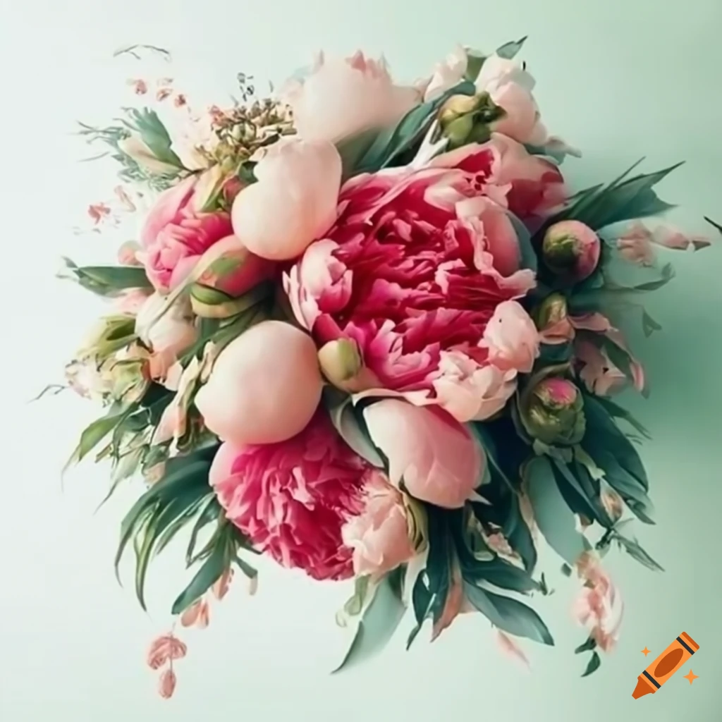 Corona de adviento con peonies y anemonas