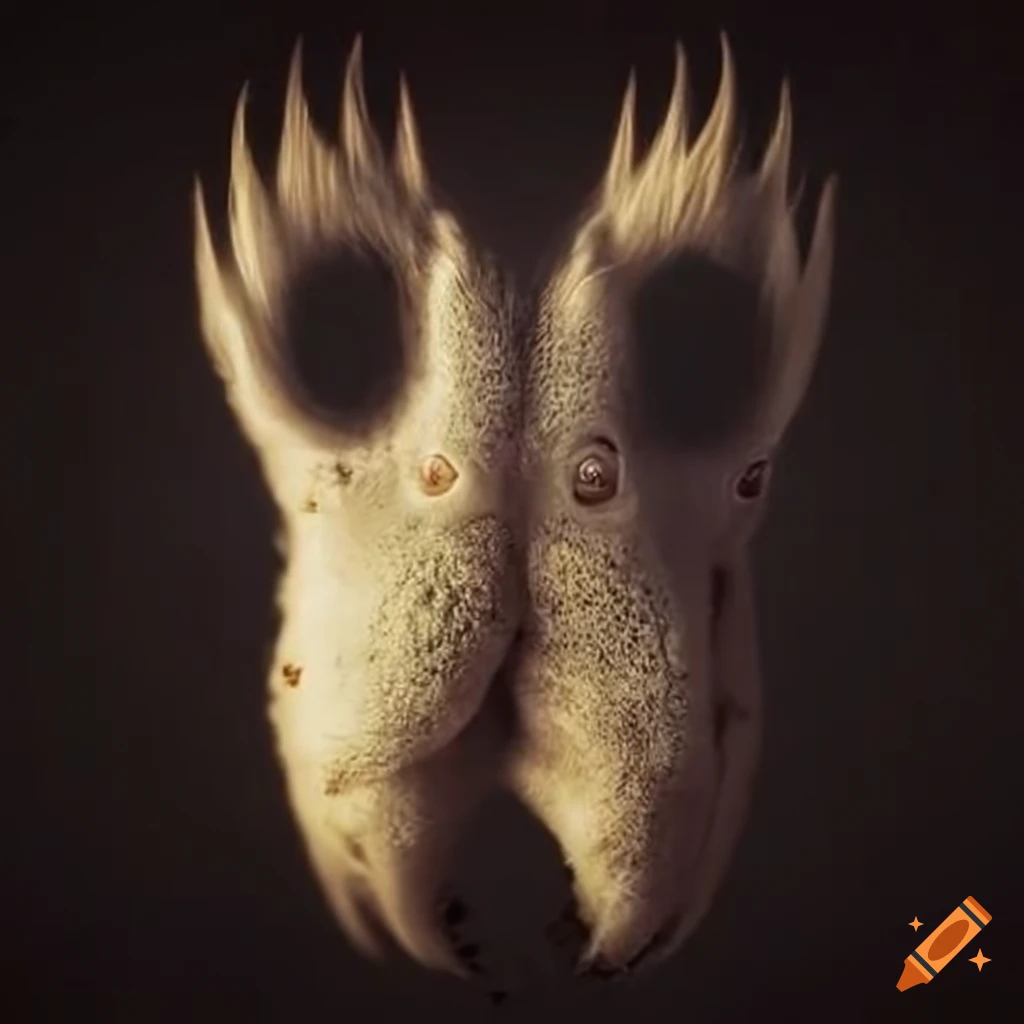 Hybrid image of koala paw and crocodile claw with humanoid features