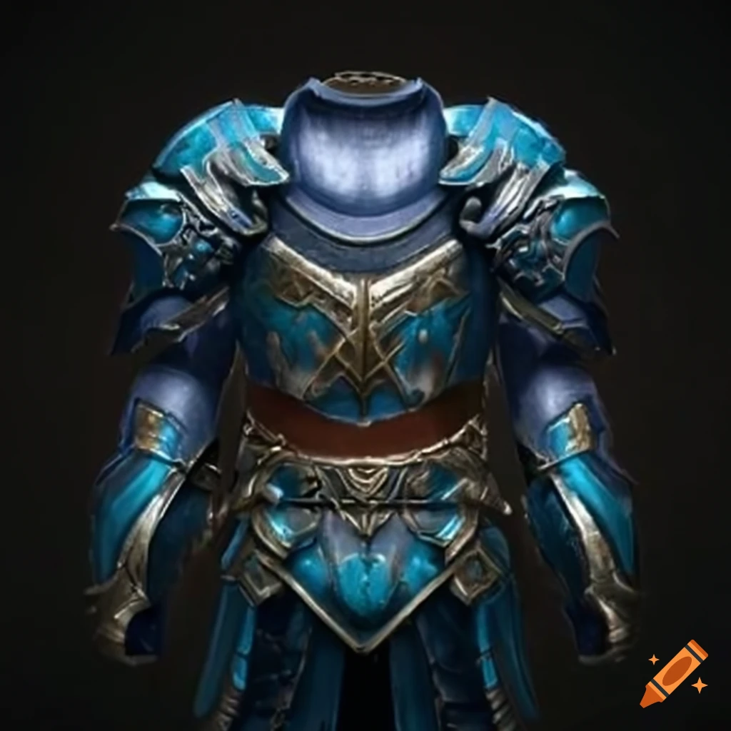 Adorned magic cuirass front view with high resolution details on Craiyon