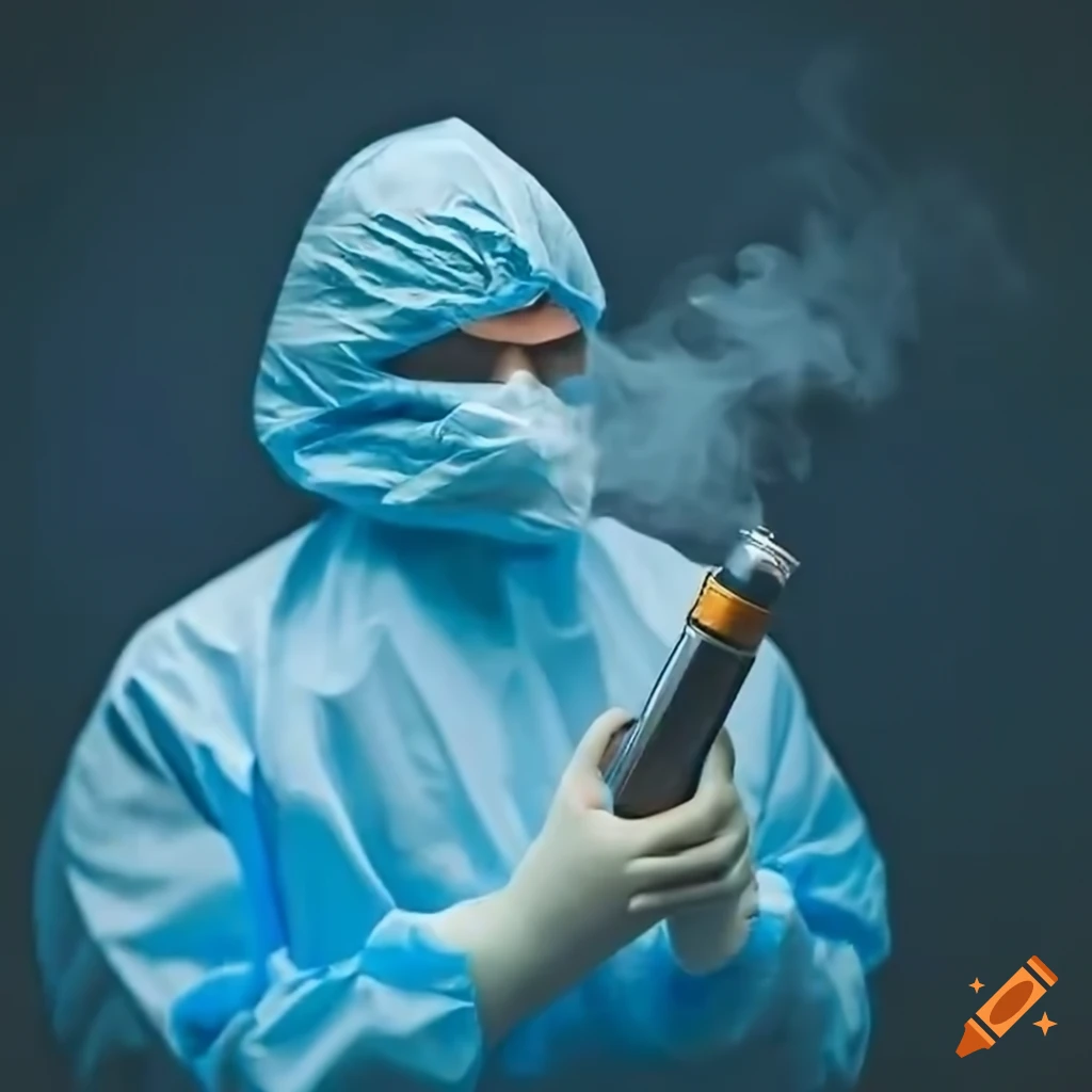 Healthcare professional explaining vaping risks to a patient in a clinic
