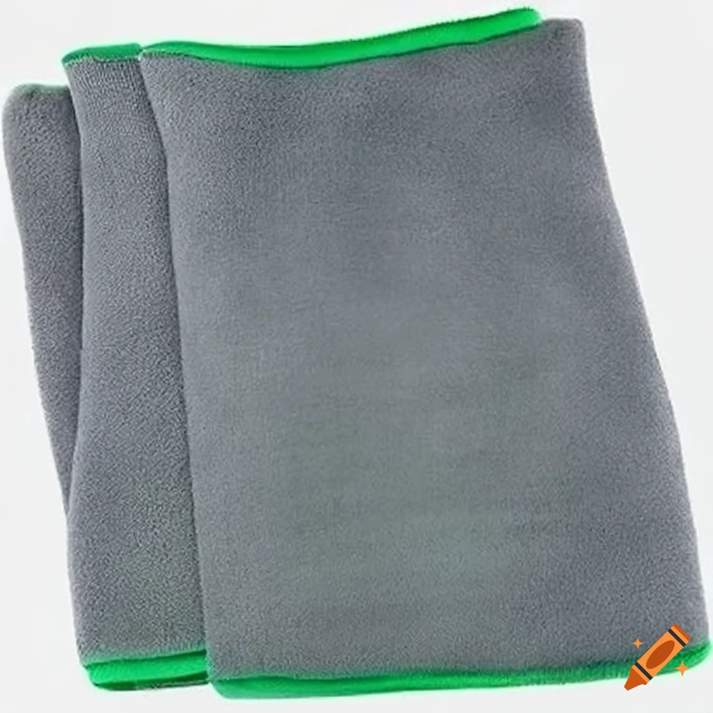 Pack of 24 microfiber cleaning cloths in green and gray colors