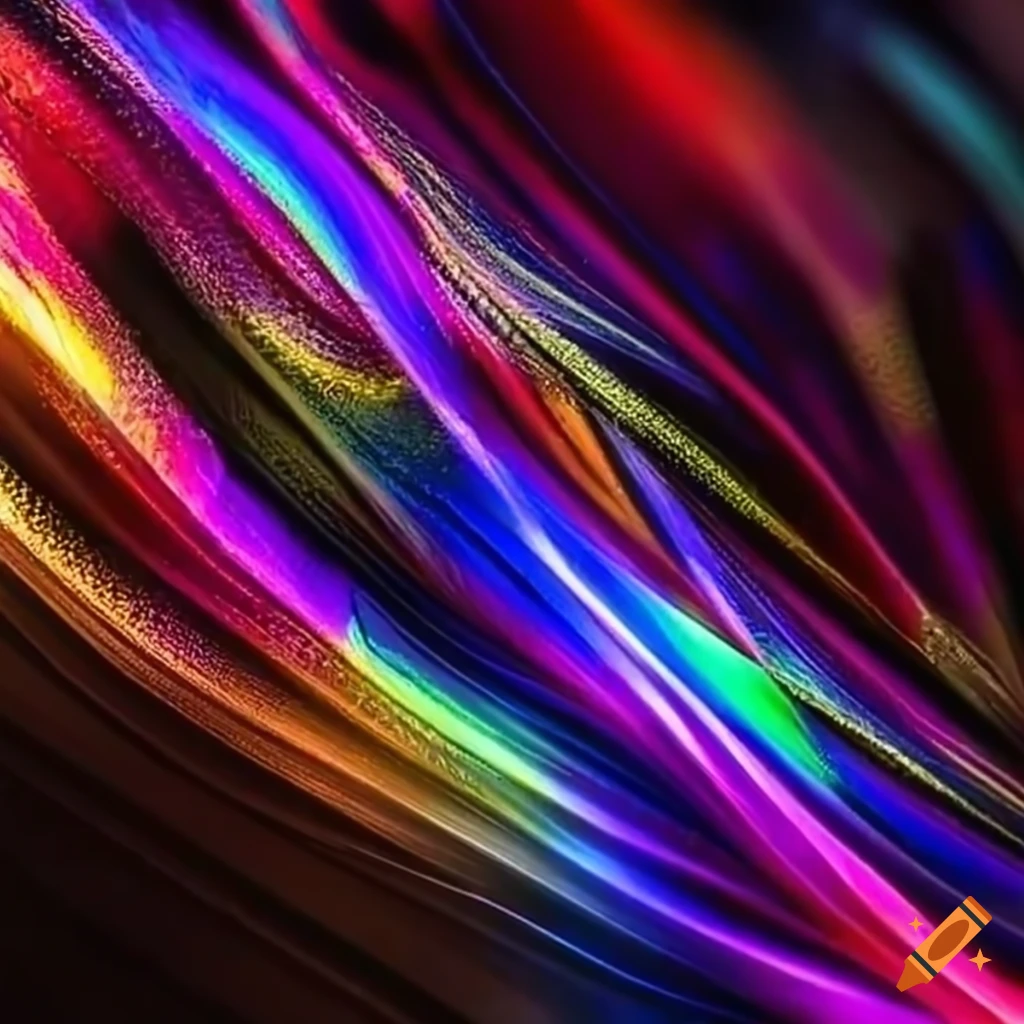 Colorful light strands blending into a shining guitar