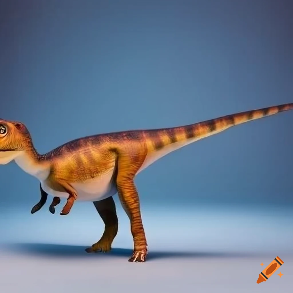Colorful hadrosaurus dinosaur in full body view