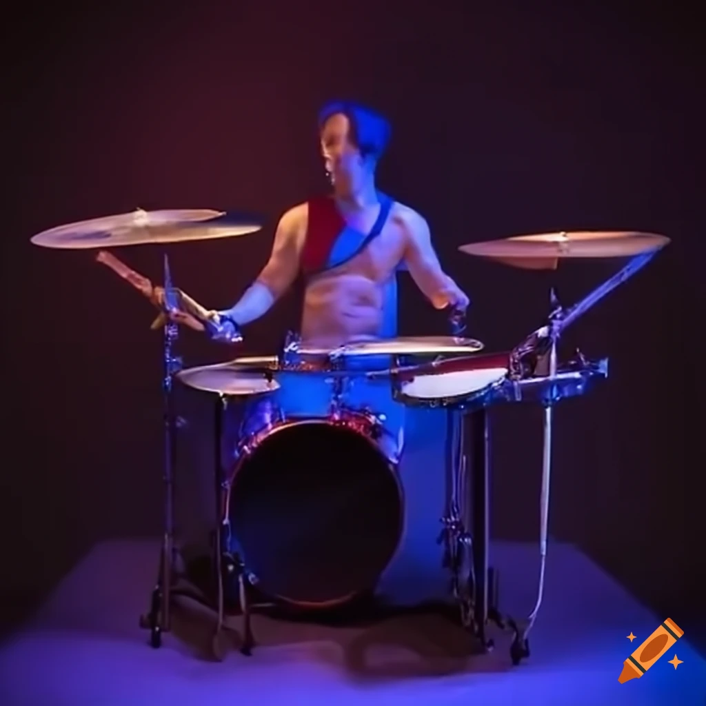 Drummer playing drums