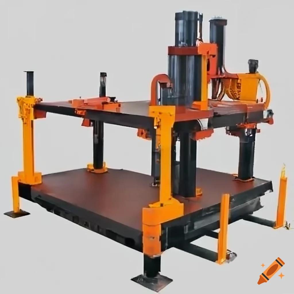 Hydraulic press crushing a car