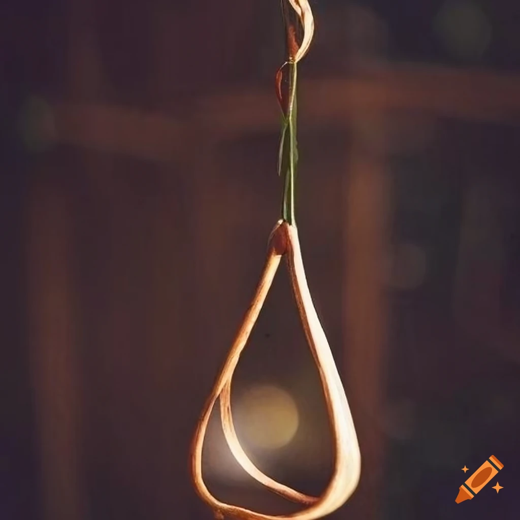Geometric tear drop hanging basket with spider plant