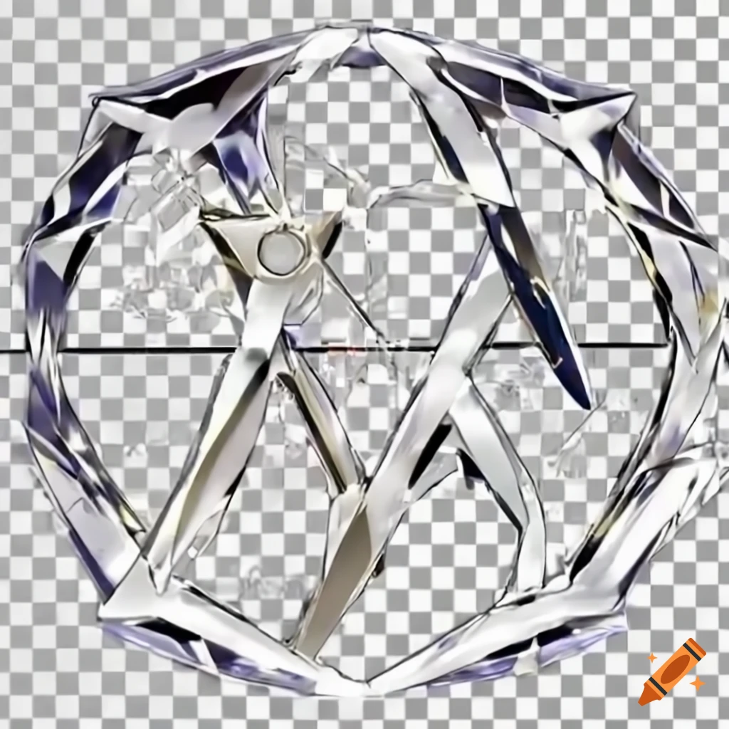 Shiny 3D diamond with Japanese text in anime style