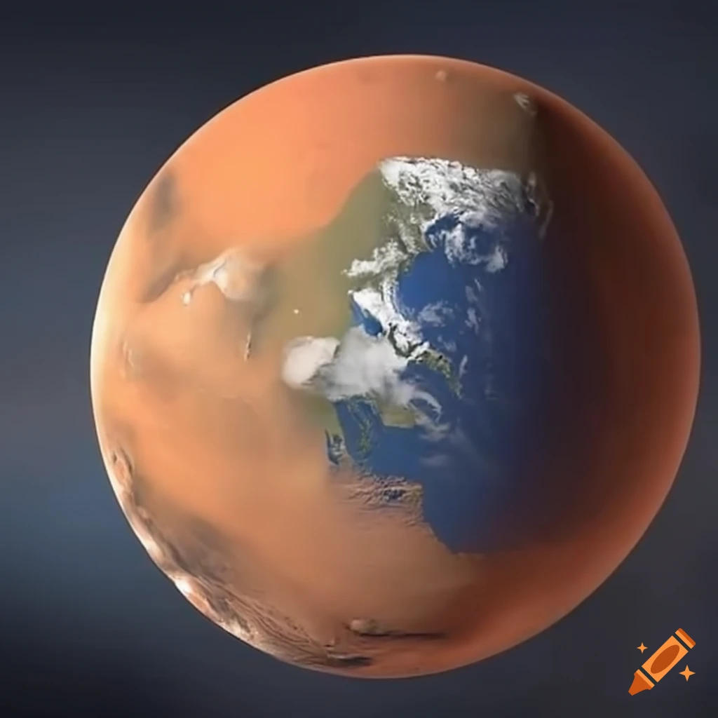 Comparison of Mars and Earth surface details