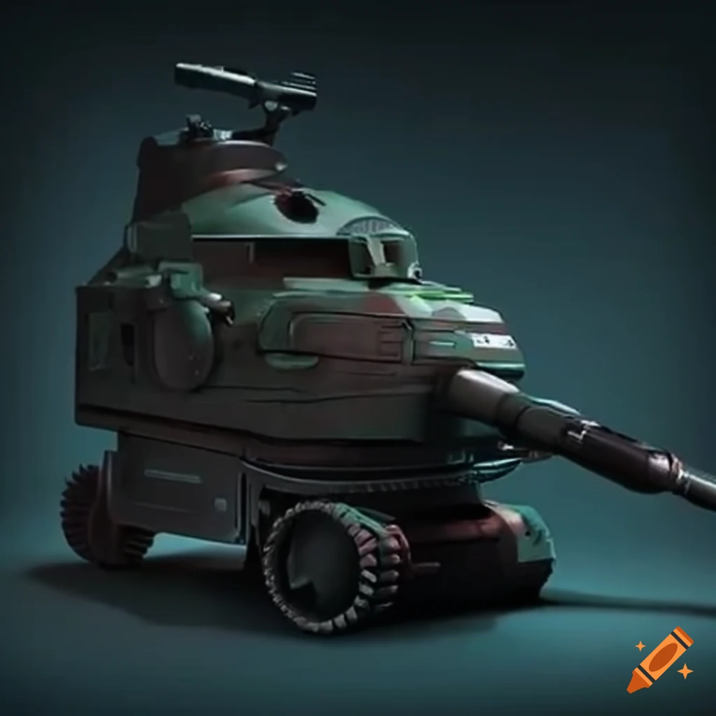 Vacuum cleaner resembling a tank weapon