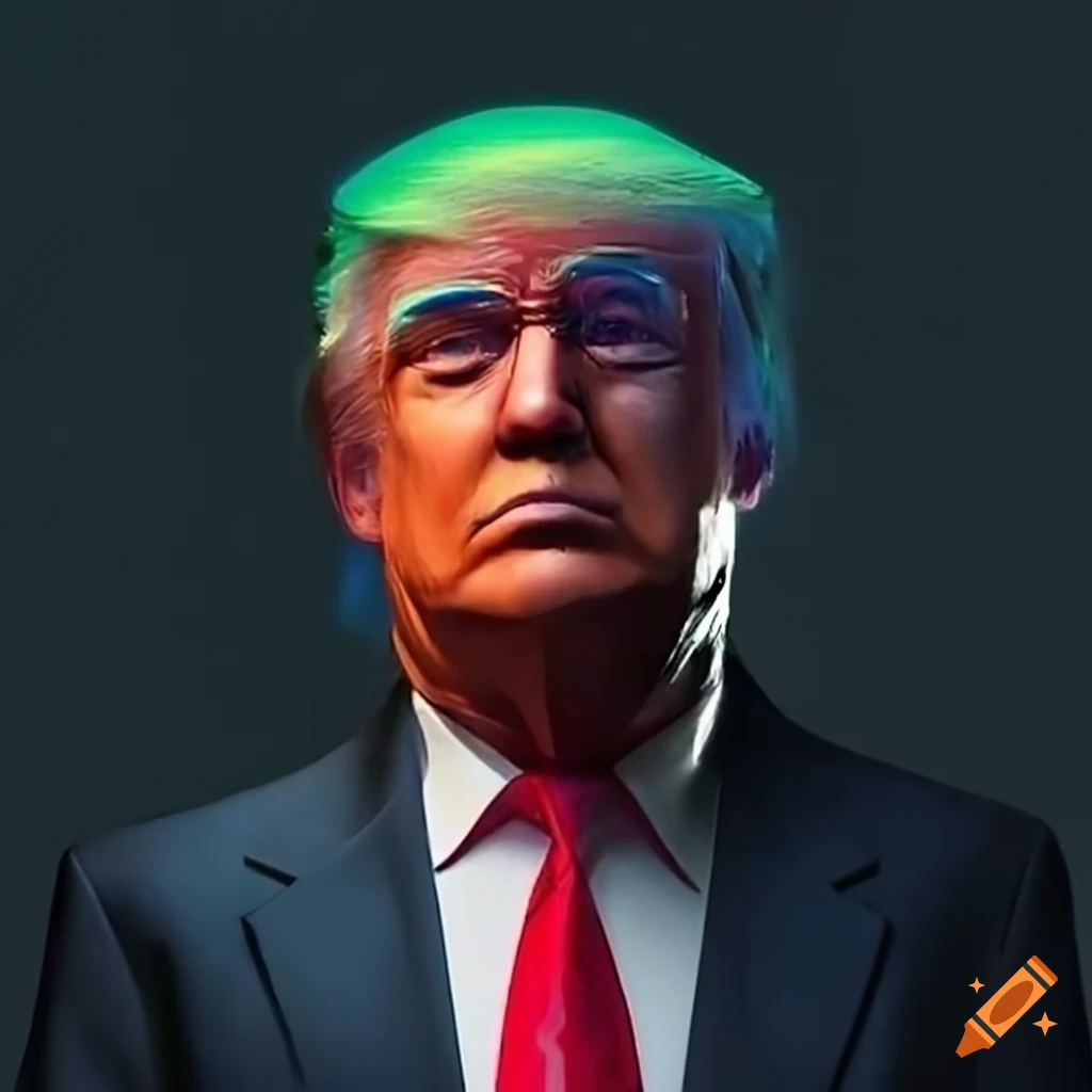 Pepe the Frog smile face with Donald J. Trump's signature hair in political internet culture fusion
