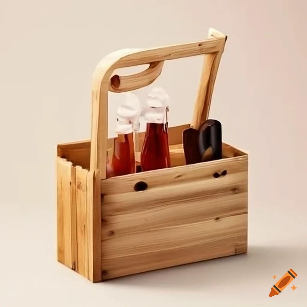 Wooden barbecue caddy