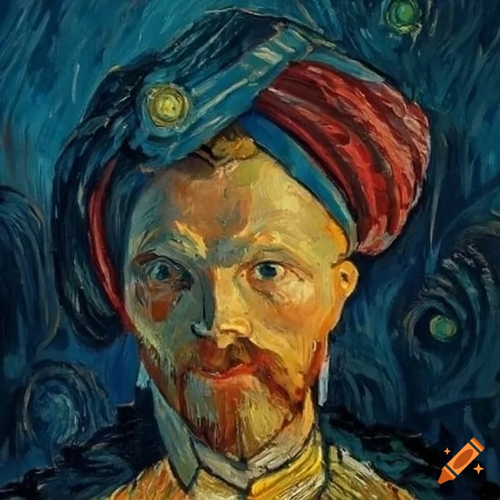 Indian data gig painted in Van Gogh style