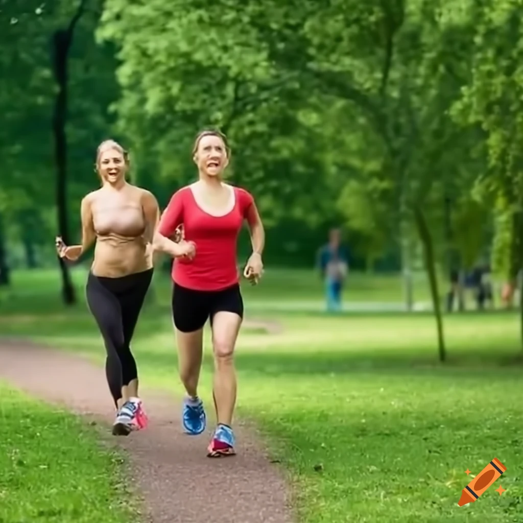 People jogging in the park