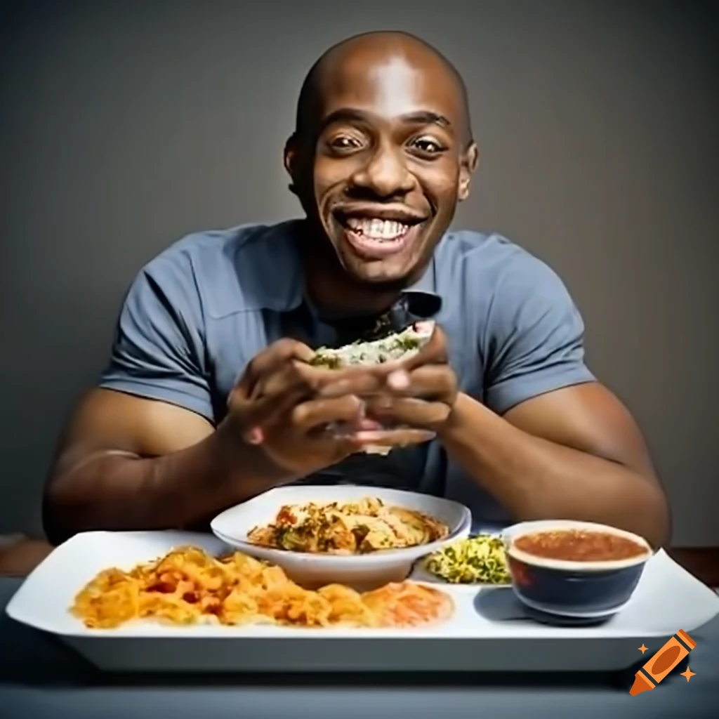 Man enjoying a meal