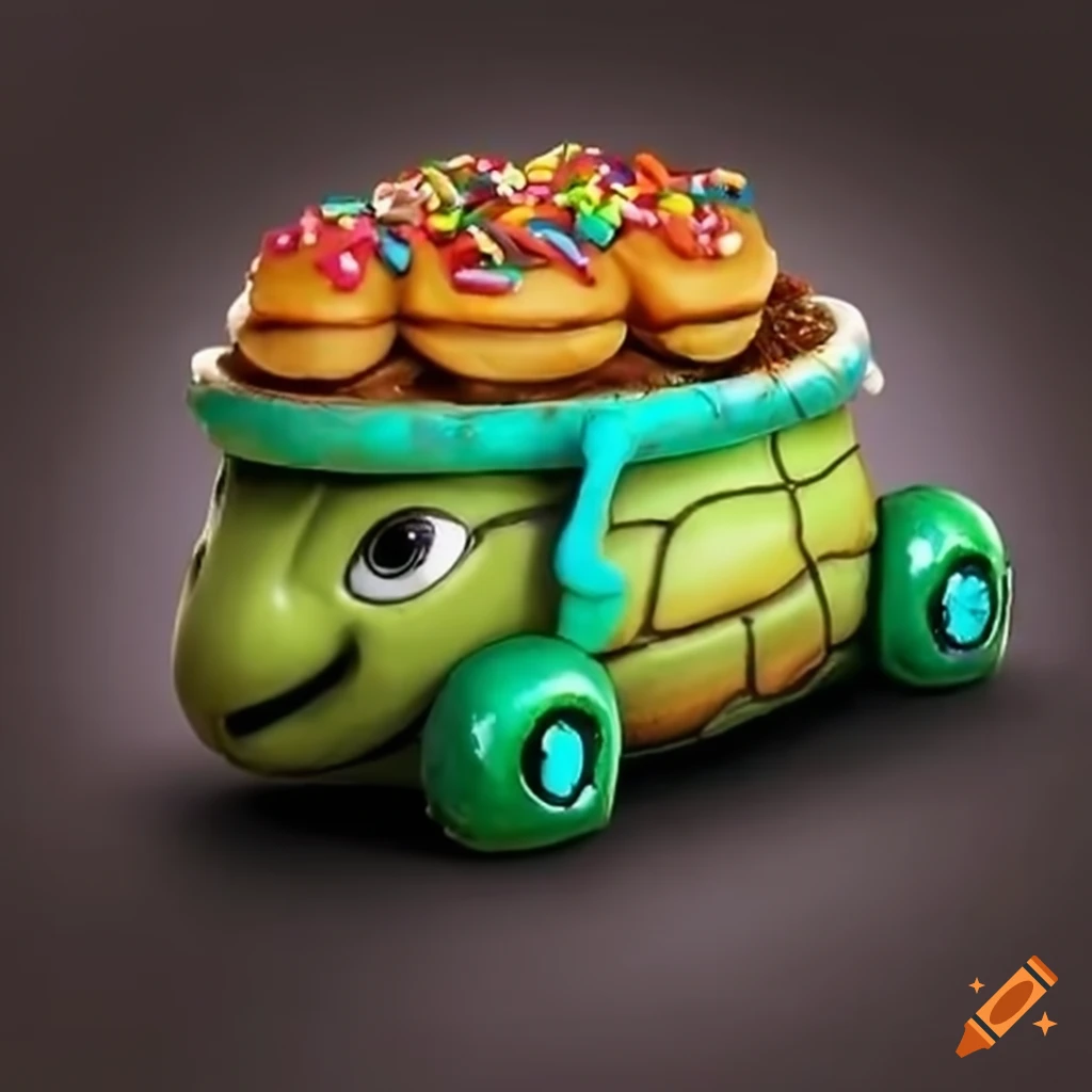 Donut truck with a unique turtle theme