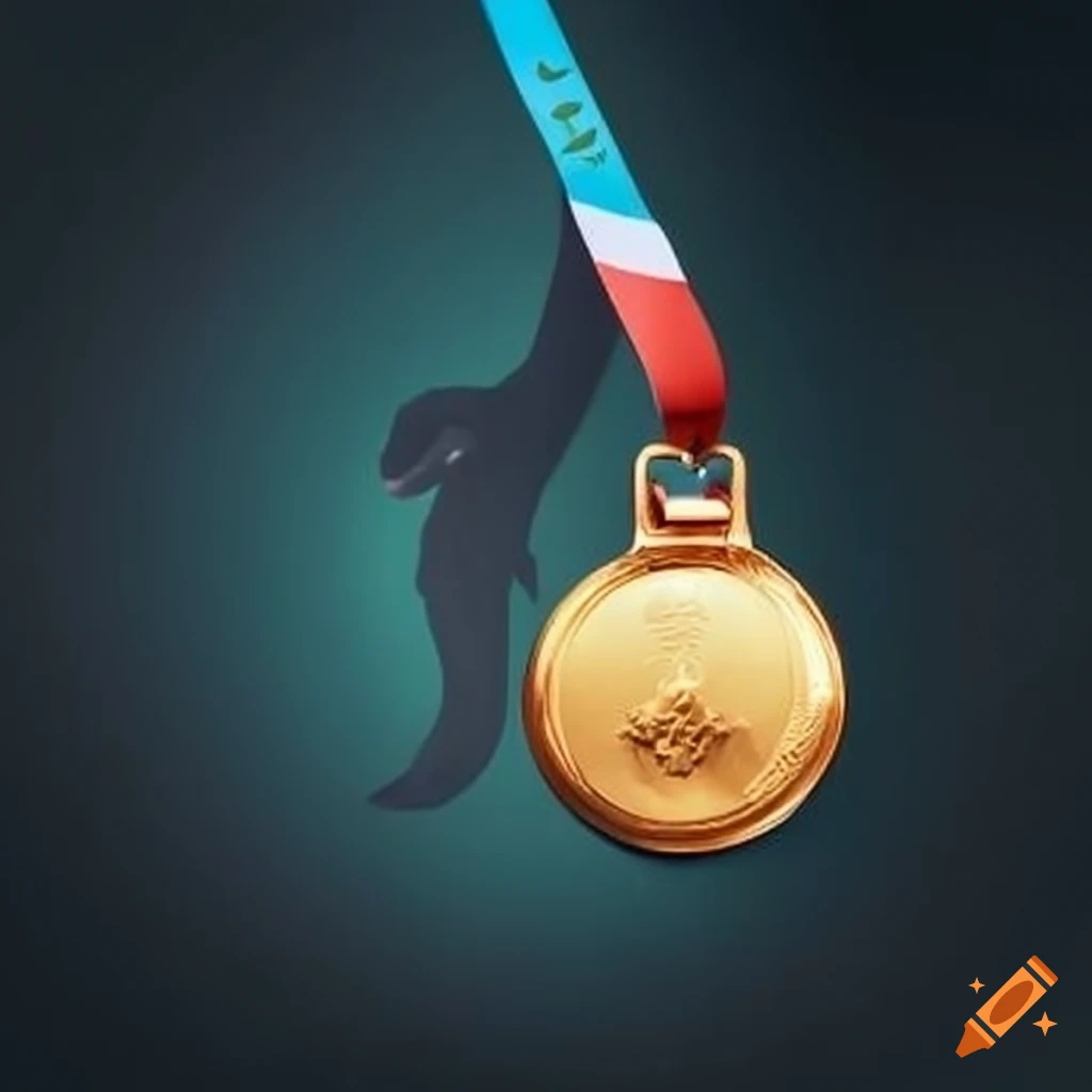 Medal design with dragon motif inspired by the Olympic Games