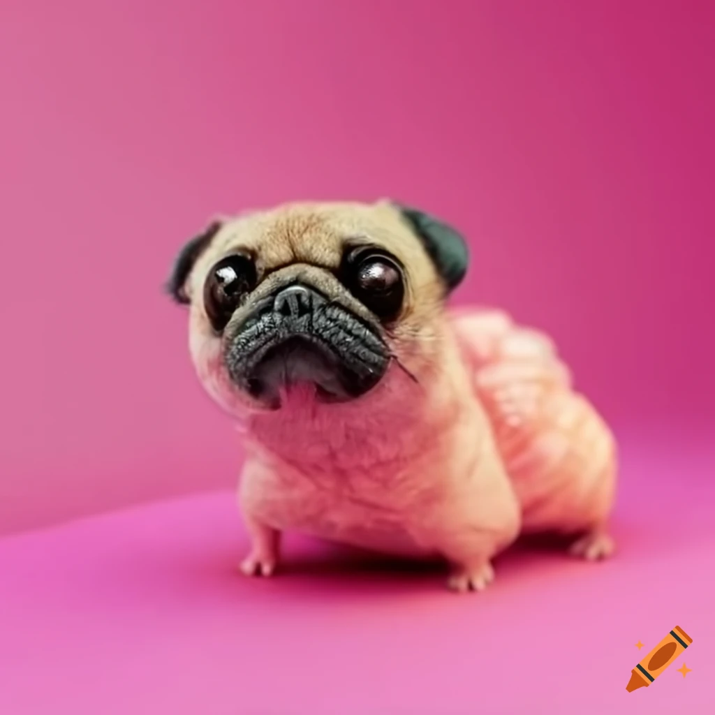 Pink Mouse with fuzzy croissant pugs