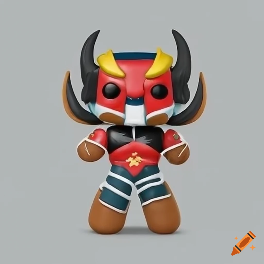 Funko Pop Gingerbread Grendizer figurine jumping around cookies