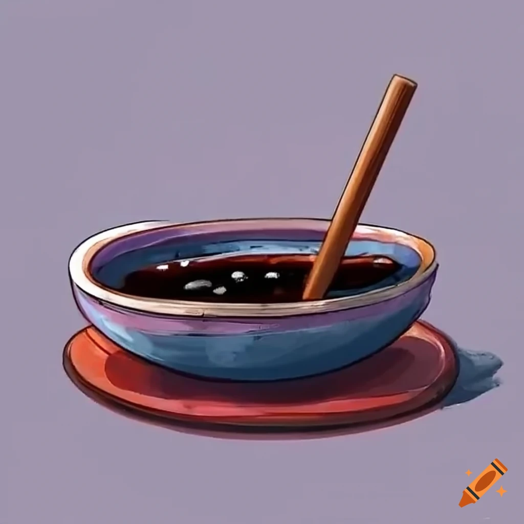 Soy sauce in a dish