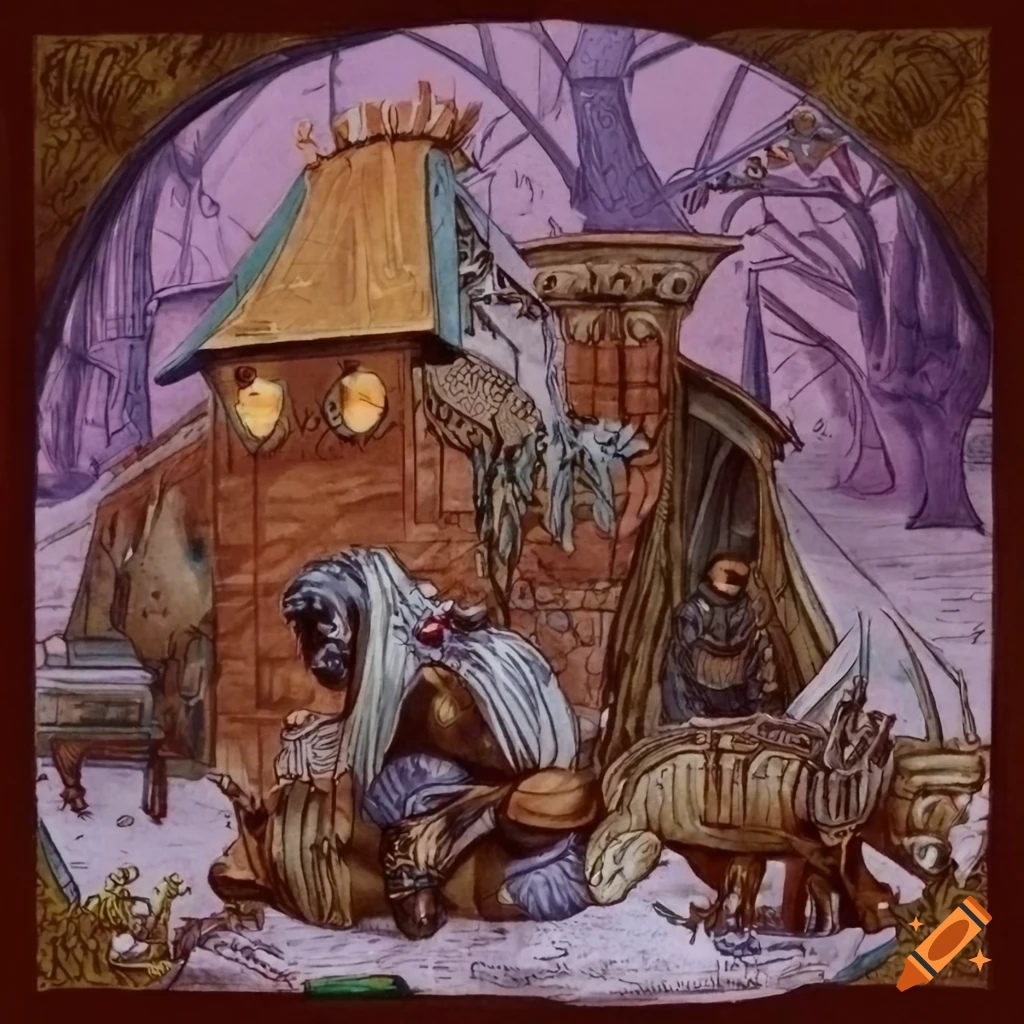 Vintage TSR Inc. style Dungeons & Dragons art