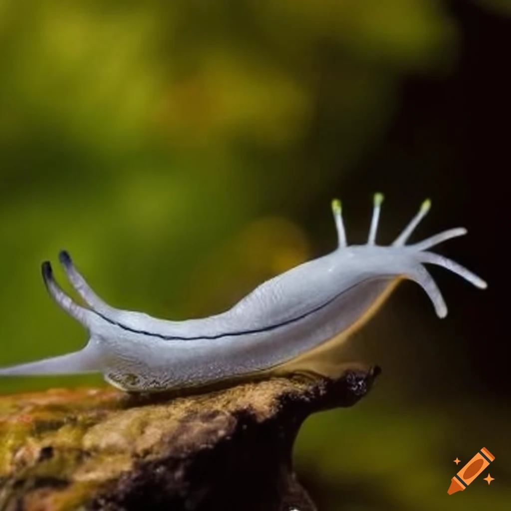 Slug with feathers