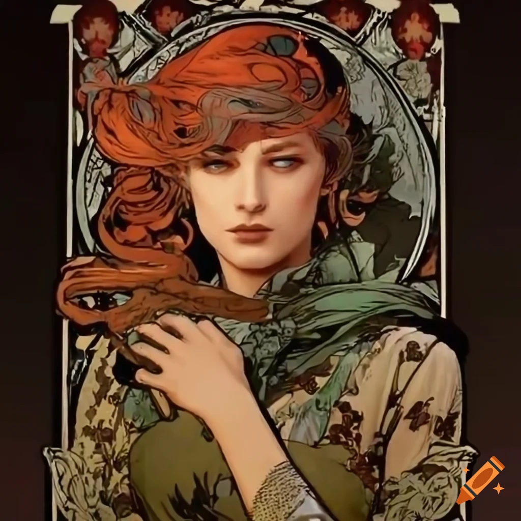 Spanish Metal Gear Solid artwork with Alphonse Mucha influences