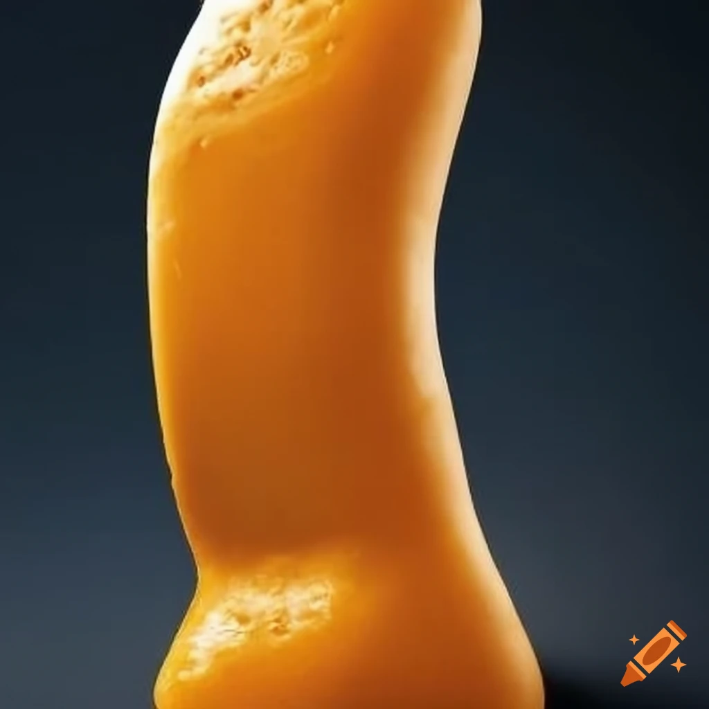 Cheddar cheese shaped like a sausage