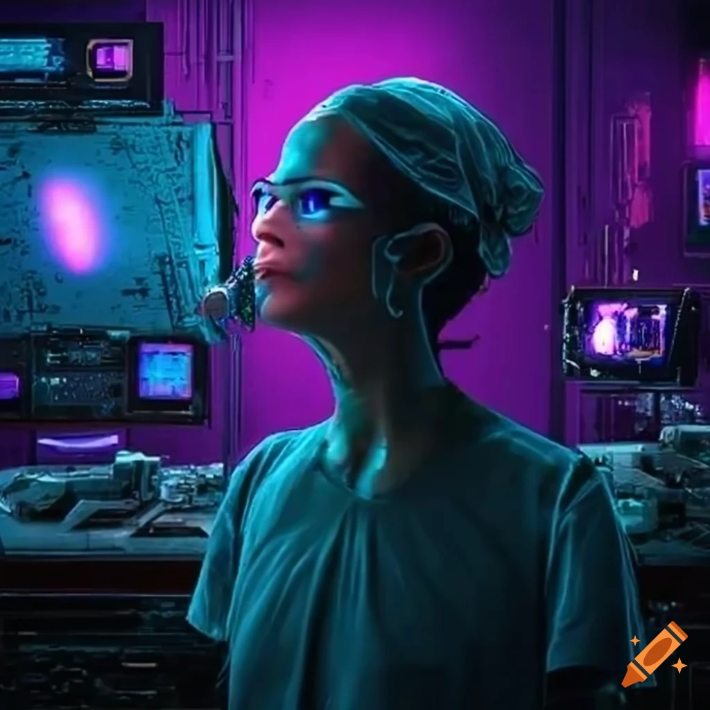 Cyberpunk operating theater on craiyon