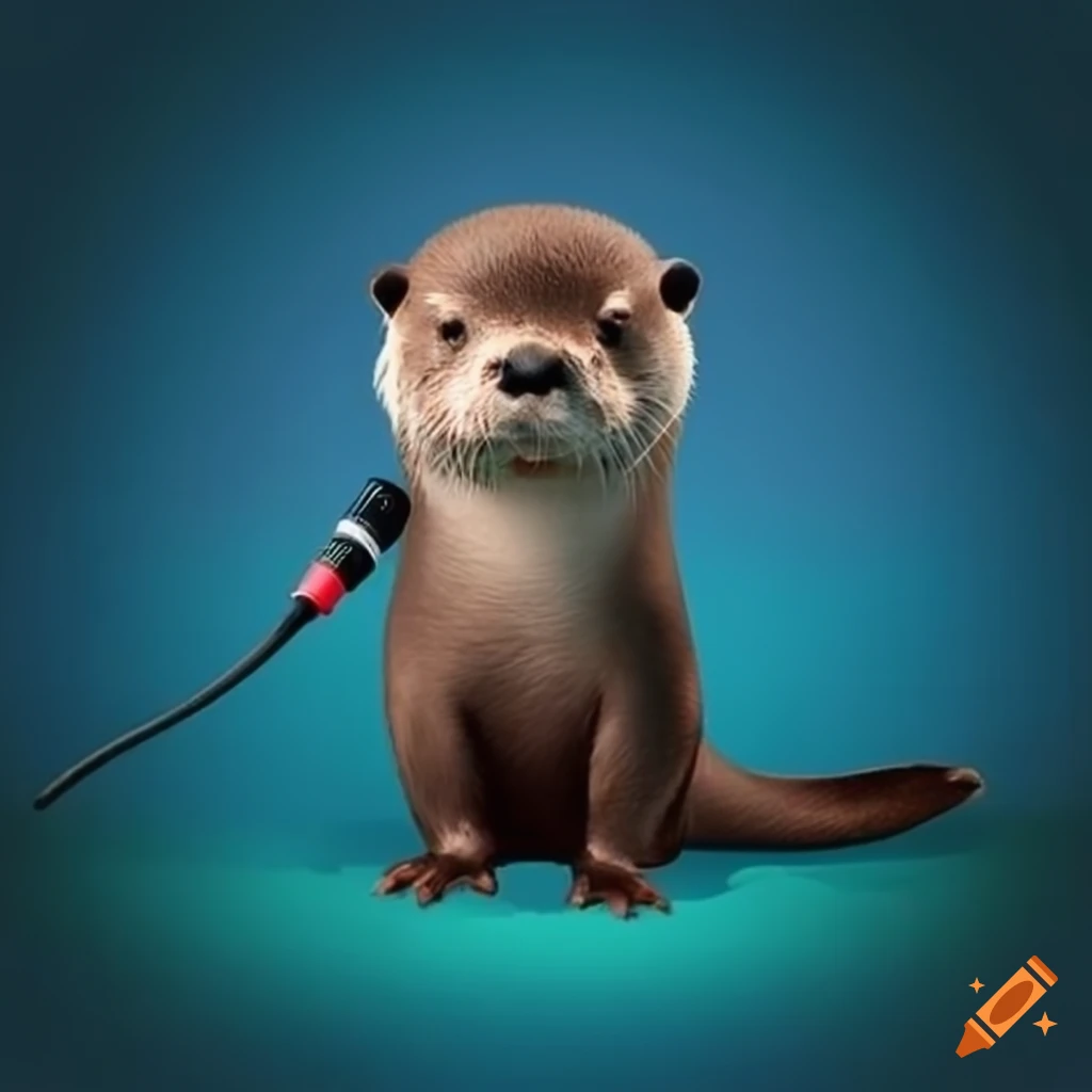 Otter with microphone