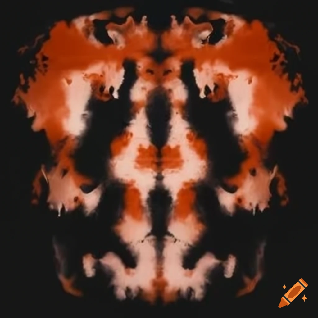 Rorschach ink blot in random black shades