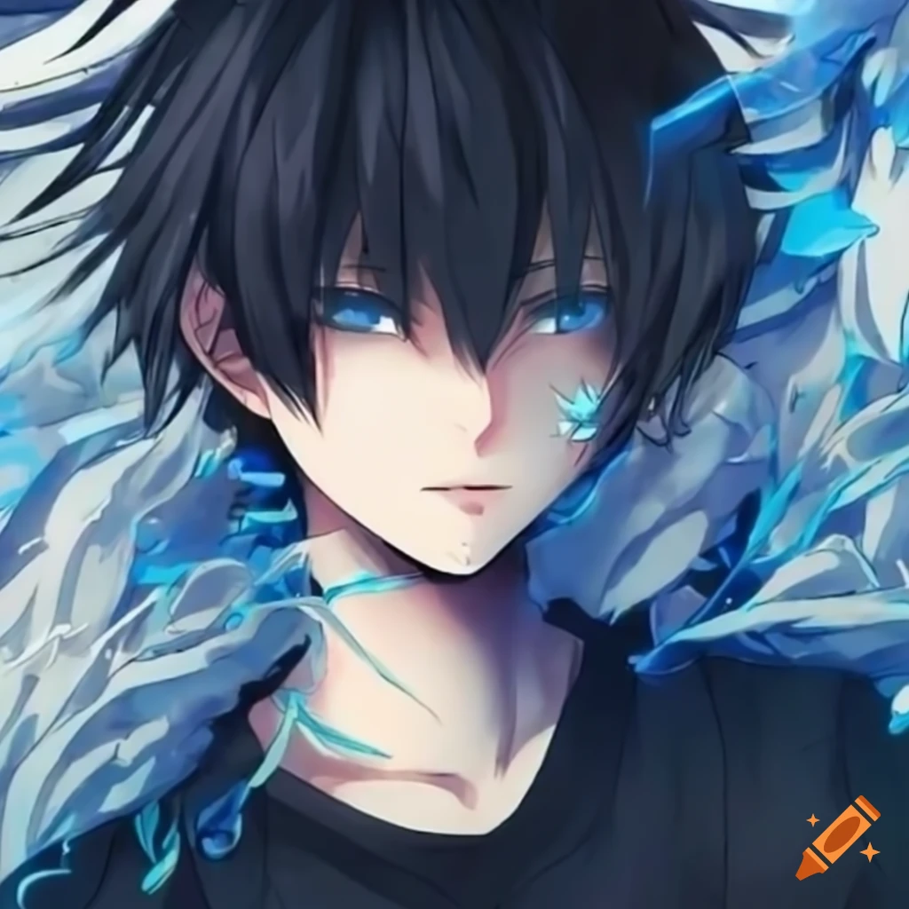Boy with black hair and blue eyes who cannot talk