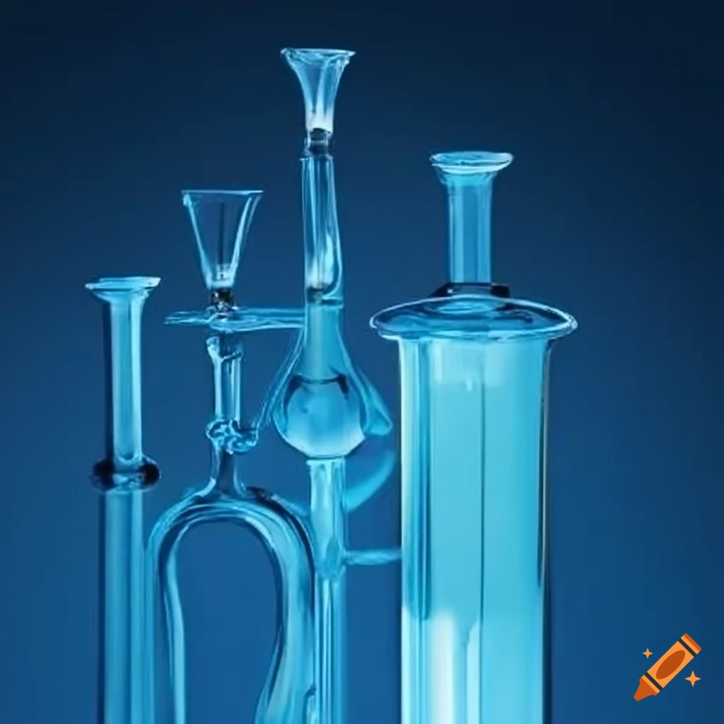 Chemistry glassware fountain