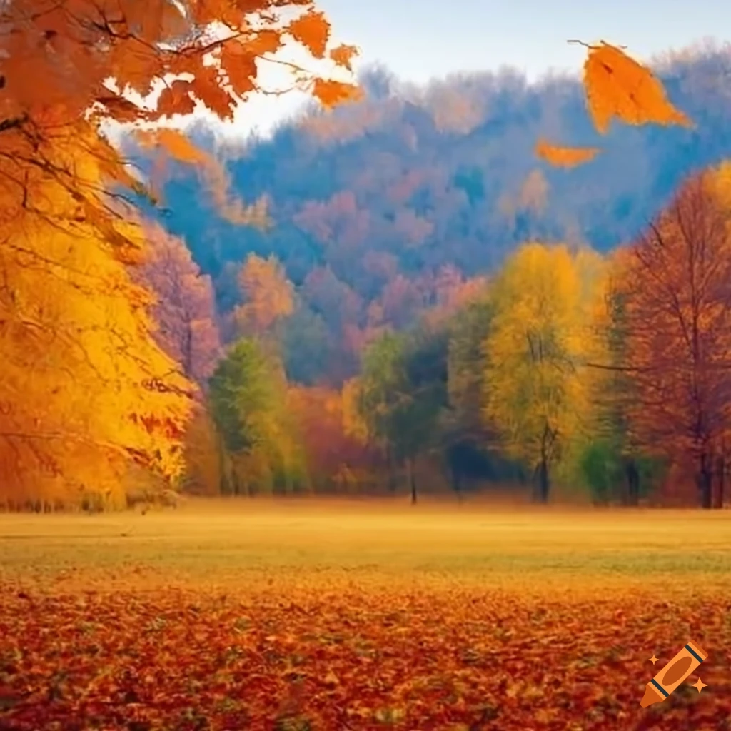 Autumn landscape on Craiyon