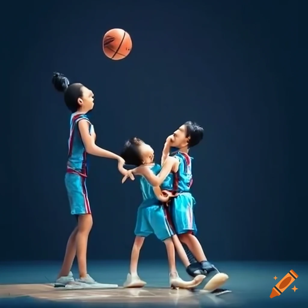Asian mom guiding her son on and off the basketball court