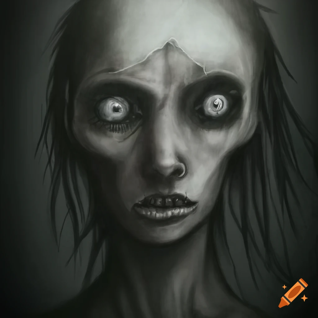 Dark haunting eerie drawing