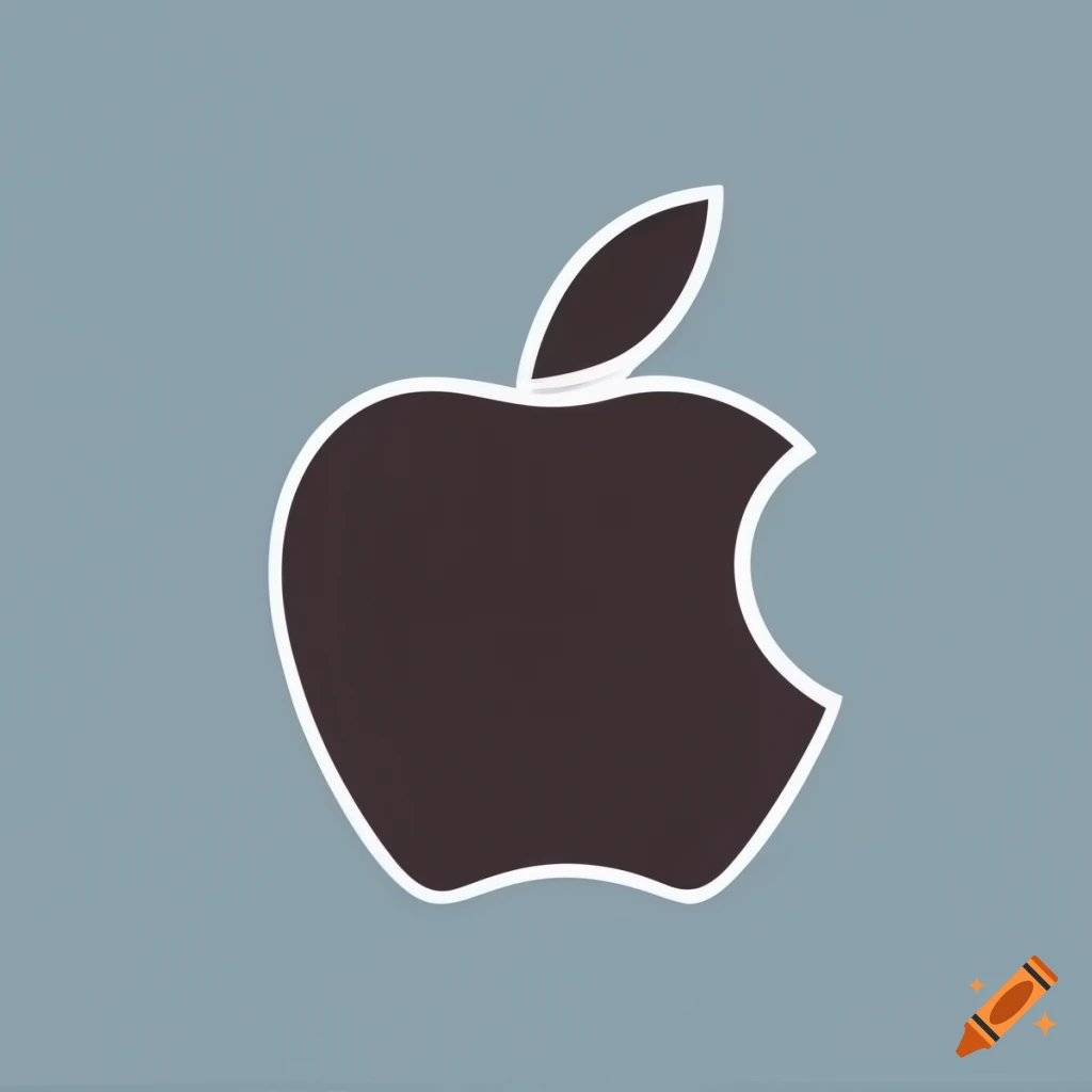 Flat style Apple company logo