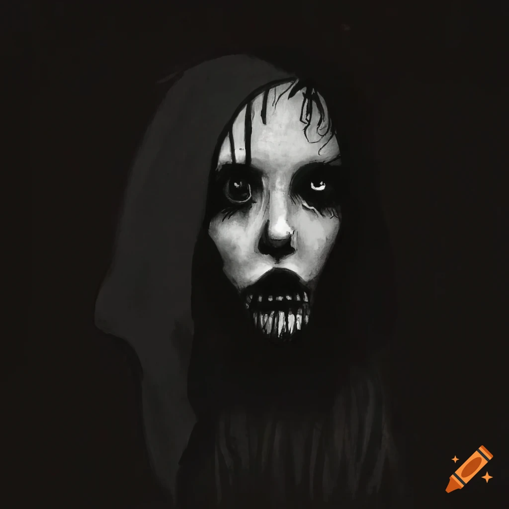 Dark haunting eerie drawing