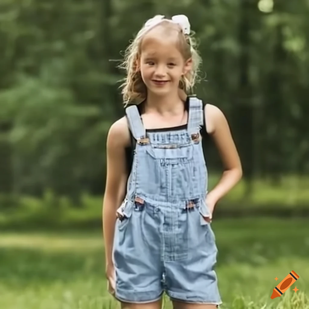 11-year-old Jane in overalls