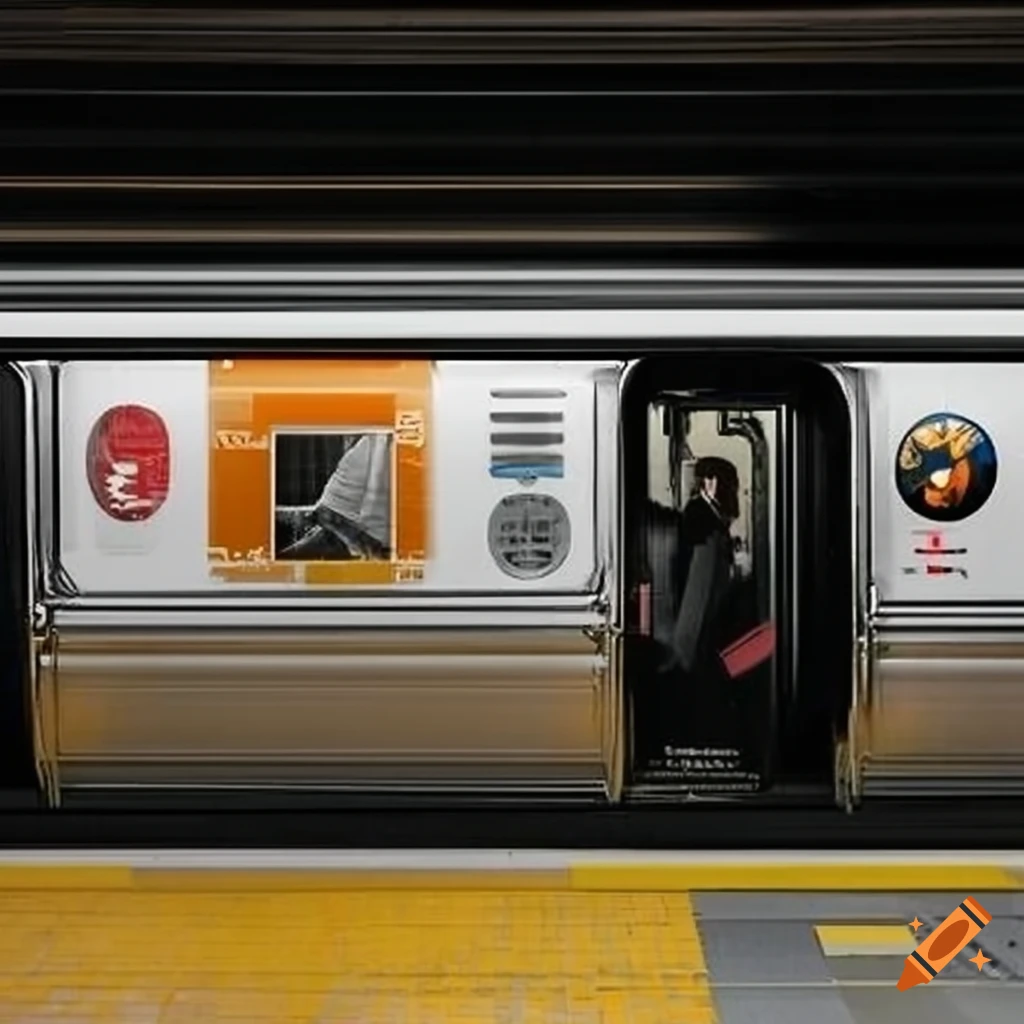 New York City subway infographic poster