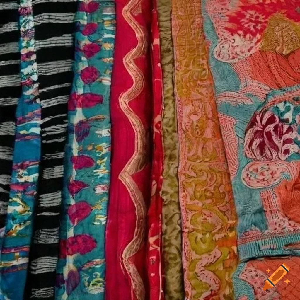 Colorful cotton fabric bohemian blanket on concrete background