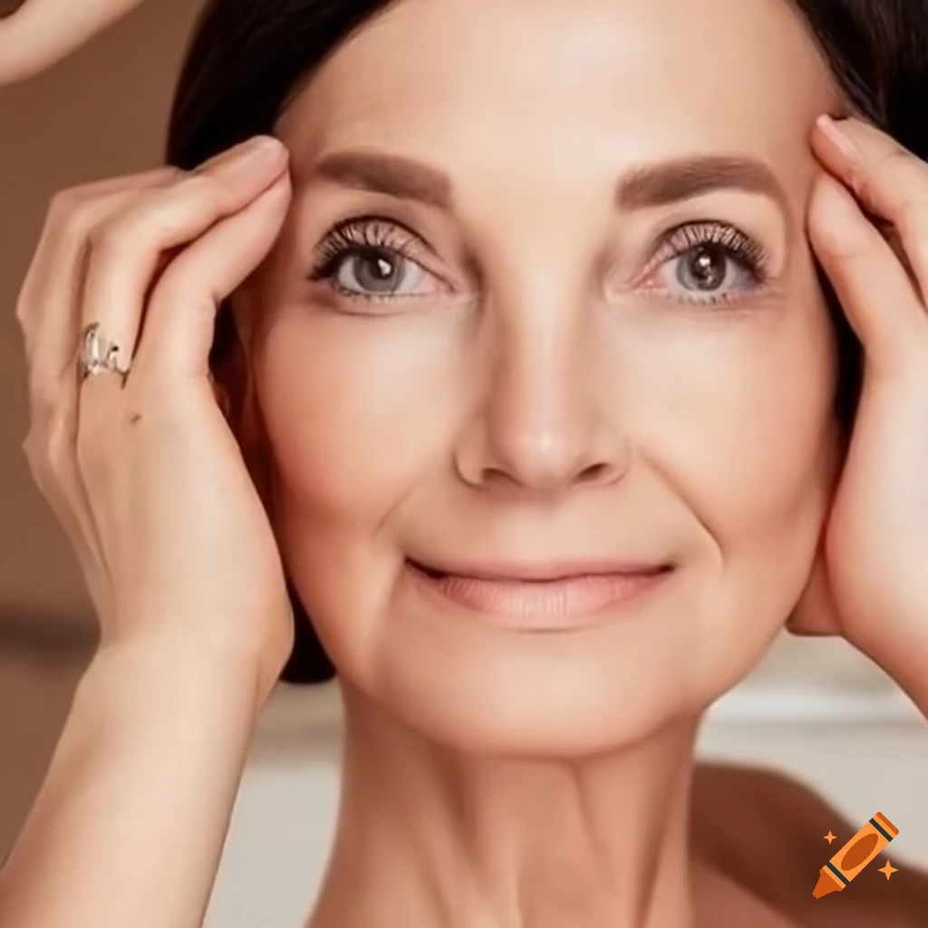 Aesthetic care for elderly women with beautician